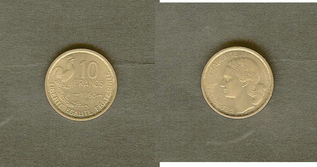 10 francs 1950B AU+